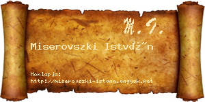 Miserovszki István névjegykártya