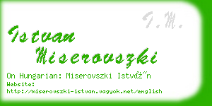 istvan miserovszki business card